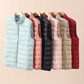 2025秋冬大码 坎肩内胆马夹修身 新款 羽绒棉马甲女宽松保暖背心短款