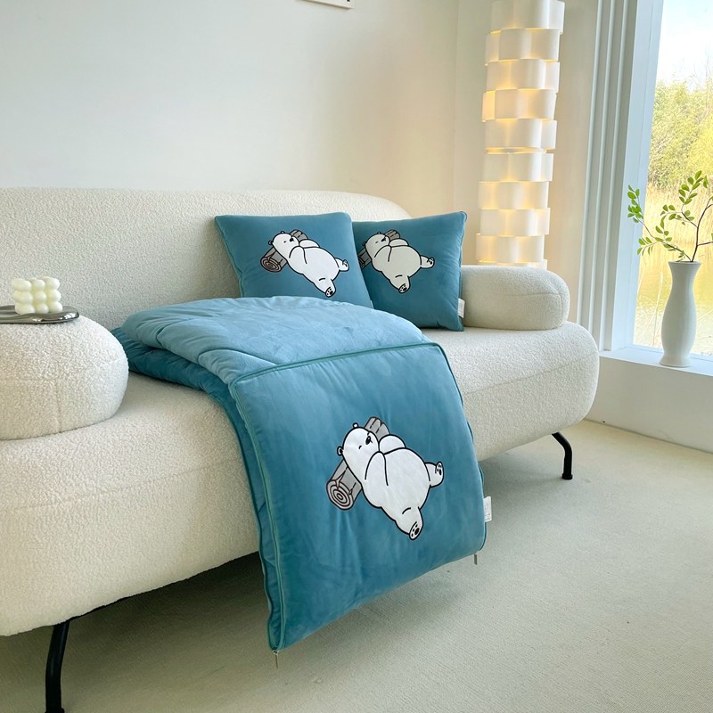 抱枕被子两用加厚三合一绒折叠珊瑚绒午休午睡空调被刺绣定制LOGo,居家布艺,抱枕被,淘宝优惠券,粉丝福利购,淘宝优惠卷