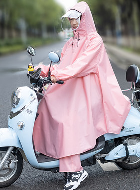 单人学生电瓶车雨衣加大加厚新款