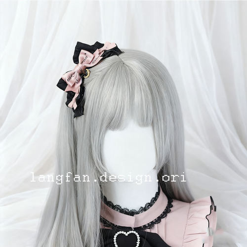 Y2K甜酷少女黑色蝴蝶结发夹日系甜酷蕾蕾手作发饰头饰