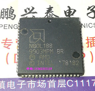 N80L188  AMD 16位 微处理器 PQCC68贴脚 188 老式CPU收藏保用