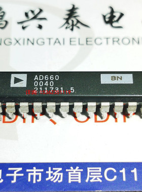 AD660BN  AD660 单片16位串行/字节DACPORT 进口双列24直插脚PDIP