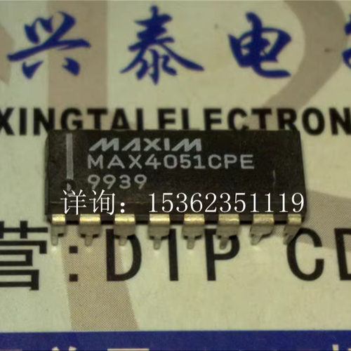 MAX4051CPE   低电压.CMOS模拟多路复用器/开关 进口DIP-16直插脚