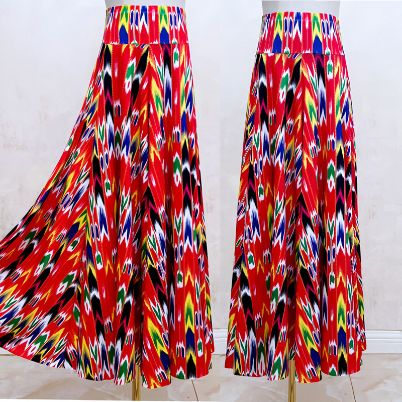 民族特色大摆裙广场舞新疆舞蹈大摆裙演出维吾尔族舞蹈半身长,运动/瑜伽/健身/球迷用品,广场舞套装,淘宝优惠券,粉丝福利购,淘宝优惠卷