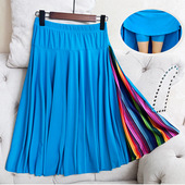 60cm广场舞新款 裙显瘦舞蹈裙半身裙女跳舞服装 裙子交谊舞裙女