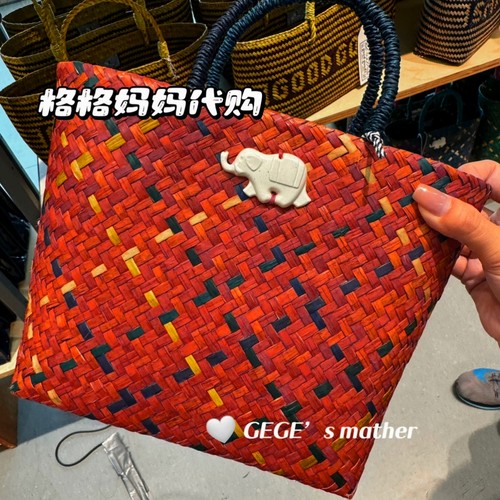 【现货】泰国正品网红goodgoods菜篮包草编包大象包植物编织手提
