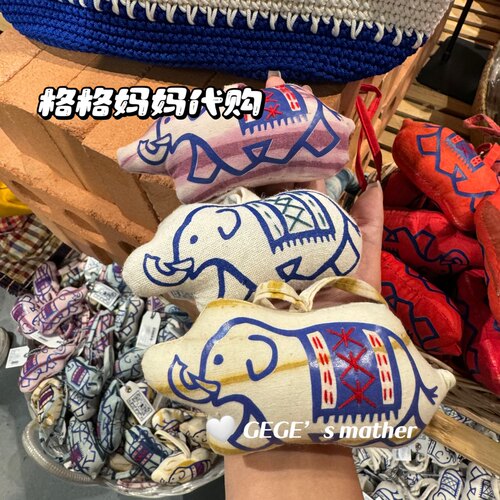 可爱现货泰国正品手工小象挂饰