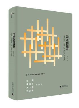 正版包邮 新民说 中国司法文集 司法的细节 刘仁文 王人博、梁治平等鼎力 广西师范大学出版社