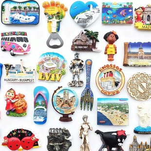 越南岘港创意旅游纪念品伴手礼时尚磁铁冰箱贴留言贴装饰立体手绘