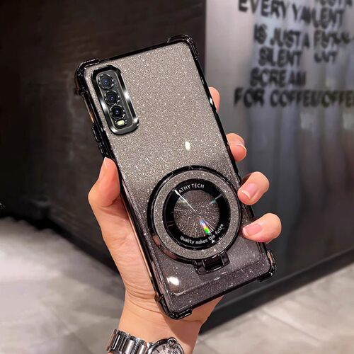 四角防摔带磁吸支架适用于适用vivoY51s手机壳v2002a软v20o2a全包男简约潮新款个性女外壳透明电镀y51s保护套
