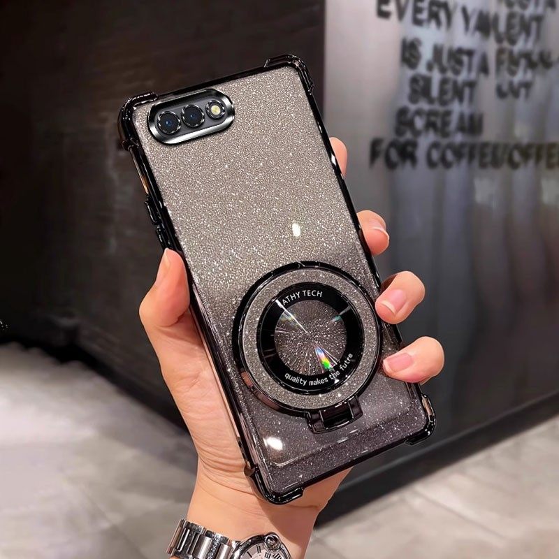 四角防摔带磁吸支架适用于适用oppoA5手机壳PBAM00女oqqo软op0p潮PBAMOO全包网红新款a5外壳透明电镀保护套