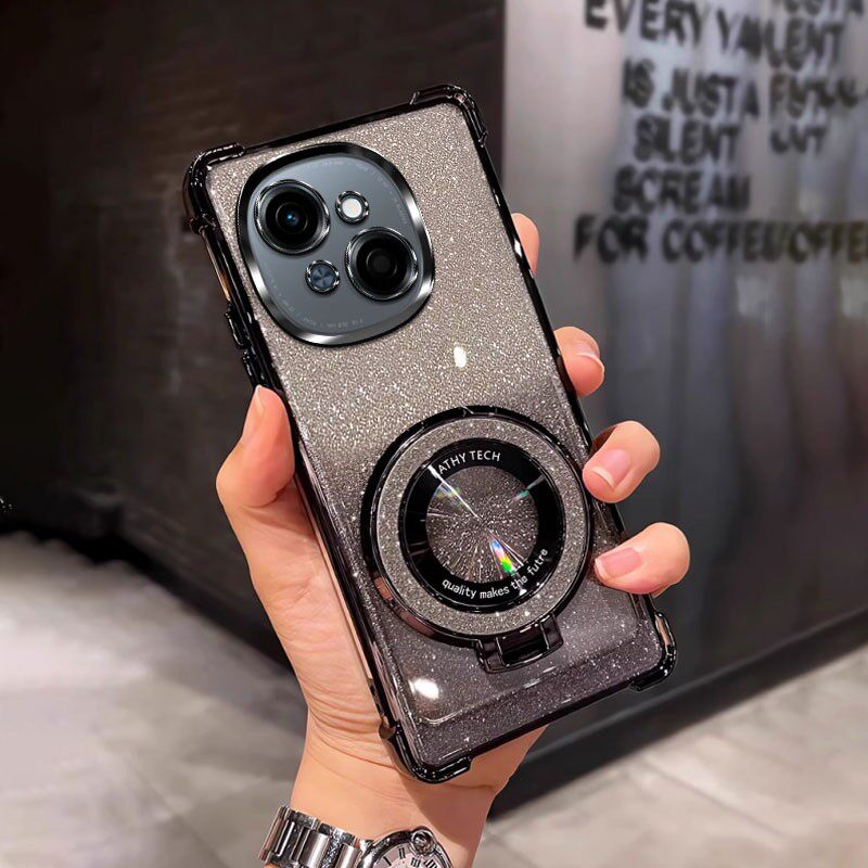 四角防摔带磁吸支架适用于适用于传音Tecno Spark Go 1s手机壳简约全包软潮男女新款网红外壳透明电镀保护套