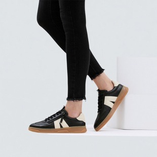 23608 牛皮拼色休闲厚底德训鞋 德国CAPRICE凯蝴蝶女鞋 2025秋冬新品