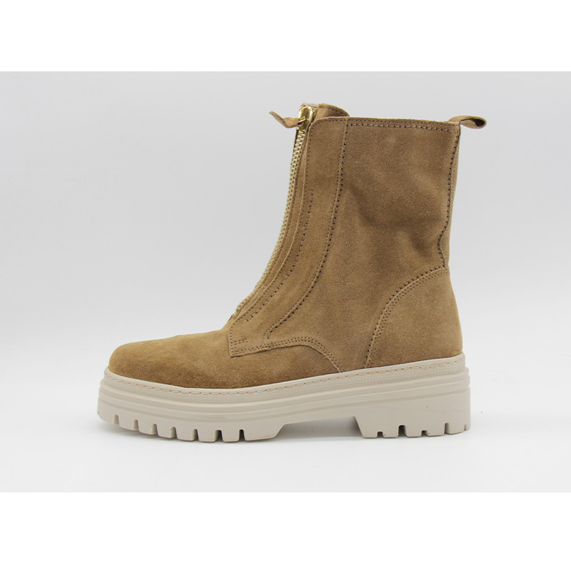 德国Gabor时尚低跟前拉链短靴