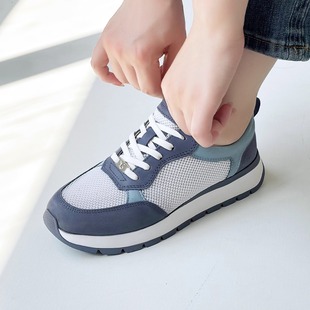 23704 牛皮拼色坡跟运动休闲鞋 德国CAPRICE凯蝴蝶女鞋 25秋冬新品