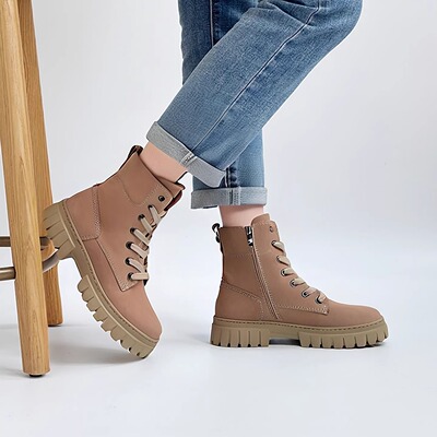 德国进口Gabor牛皮短靴马丁靴