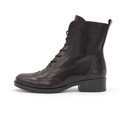 德国Gabor嘉宝女鞋 37码 秋冬牛皮布洛克系带中跟马丁靴51.605