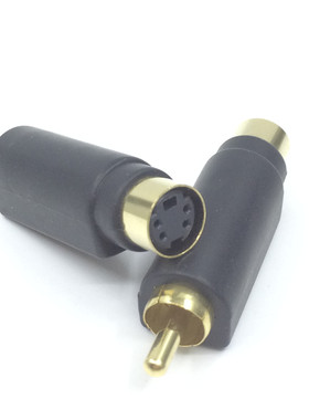 S端子母转AV公转接头莲花头RCA针对S-video孔转换头机顶盒电视机