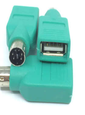 USB转ps2转接头台式电脑主板圆口PSto公转usb母鼠标键盘转换PS/2