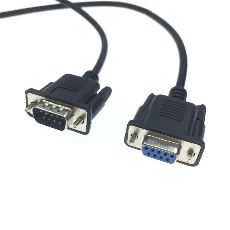 铜线db9公对母线9孔对9孔串口线RS232连接线9针对9针COM口数据线