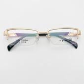 外贸原单意大利订单金色超轻纯钛商务气质半框板材镜腿个性 眼镜架