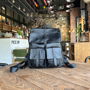 时尚休闲真皮头层牛皮防水大容量双肩包女日常通勤旅行包背包