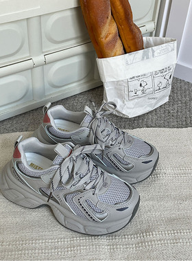 MISTERY潮流时尚休闲百搭轻便耐磨透气低帮老爹鞋女款厚底休闲鞋