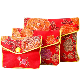 刺绣锦袋锦囊小布袋荷包香囊珠宝首饰戒指小口袋拉链包装袋子批发