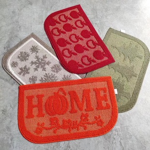 外贸出口微瑕疵地毯半圆地垫丙纶提花加厚耐脏特价清仓浴室防滑垫