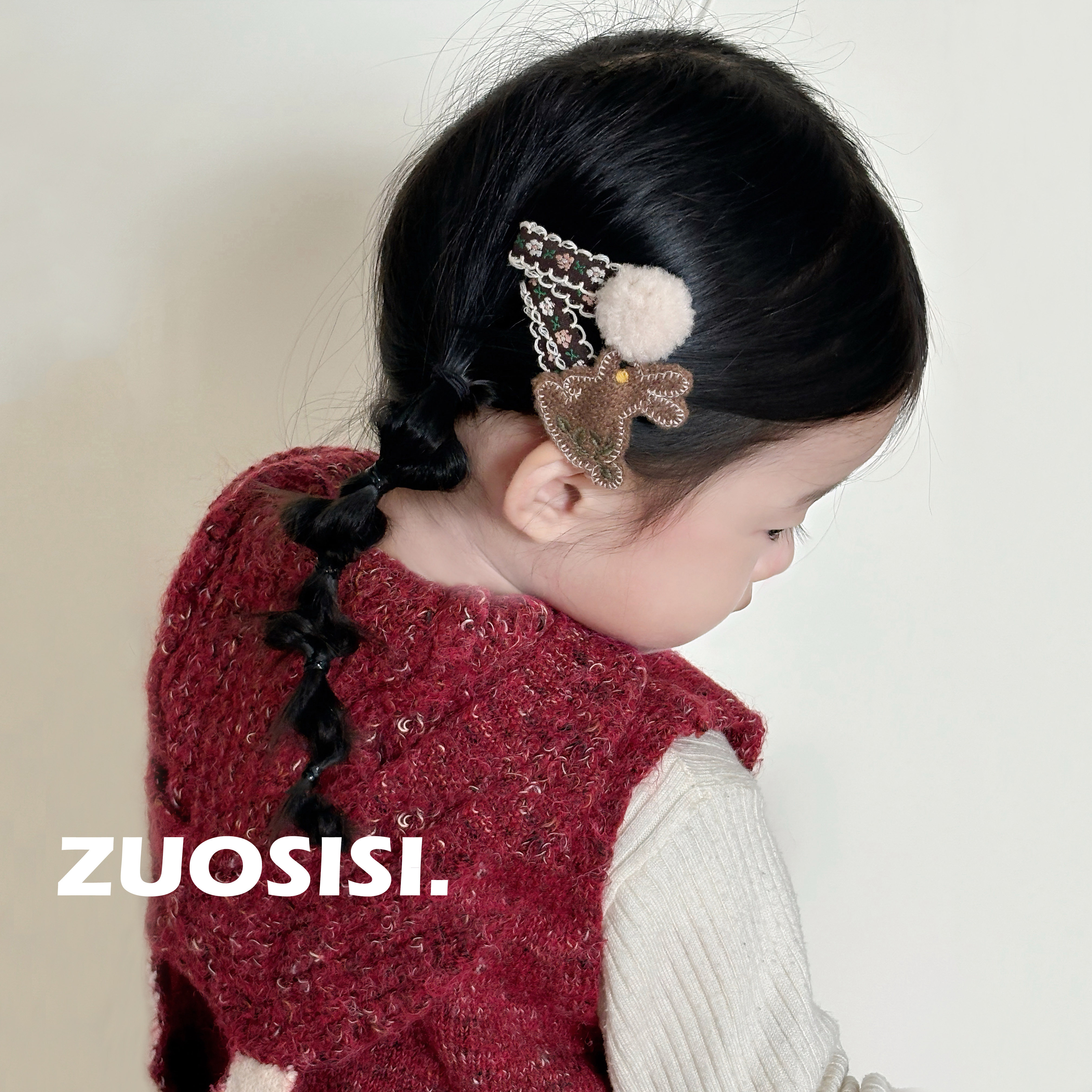 ZUOSISI秋冬儿童发饰新年兔子球球BB夹幼儿园女童过年百搭发夹,童装/婴儿装/亲子装,发饰,淘宝优惠券,粉丝福利购,淘宝优惠卷