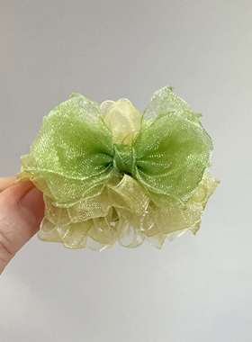 ZUOSISI 夏季可爱绿色蝴蝶结宝宝小发圈女童不伤发丸子头皮筋