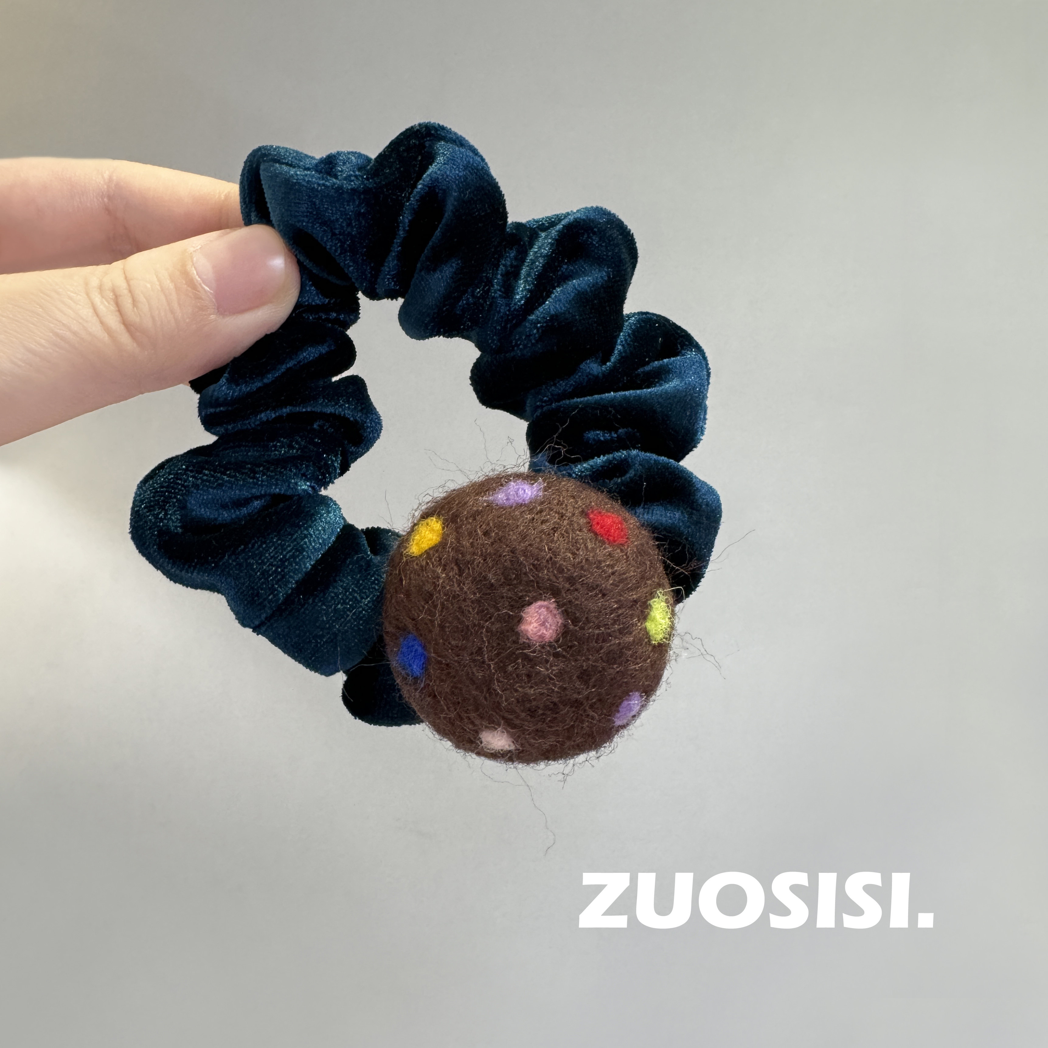 ZUOSISI秋冬儿童羊毛毡手作曲奇发圈 小女孩丝绒肠圈百搭高级感,童装/婴儿装/亲子装,发饰,淘宝优惠券,粉丝福利购,淘宝优惠卷