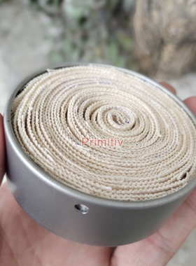 Primitiv户火绒火种碳布烧制套装金属罐碳布原布碳布罐bushcraft