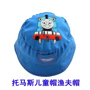 儿童帽渔夫帽/托马斯儿童春夏秋季全棉双面遮阳帽/凉帽