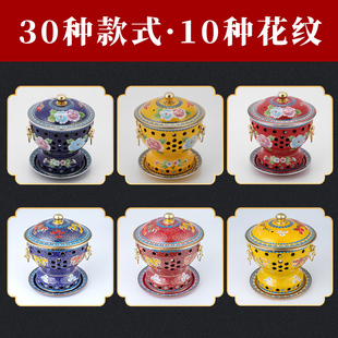 景泰蓝铜火锅加厚纯铜酒精铜锅单人酒精炉小火锅一人一锅纯铜家用