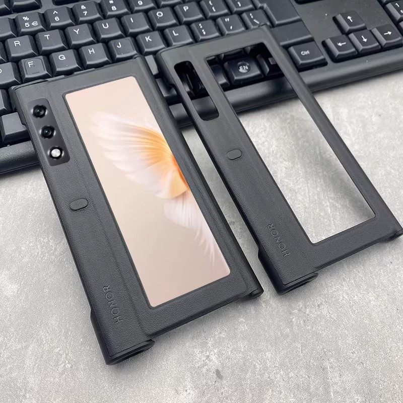 适用于荣耀VPurse原装手机壳荣耀折叠屏VPurse皮套官方防摔保护壳全包视窗支架保护套魔术钱包超薄保护壳后壳