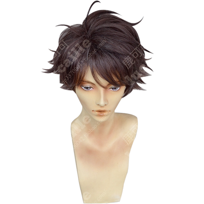 Gumi变色版宝蓝色鬓角加长后翻翘VOCALOIDcos假发