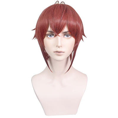扭曲仙境Riddle里德尔红棕色万用cos假发男短发鬓角加长红心女王