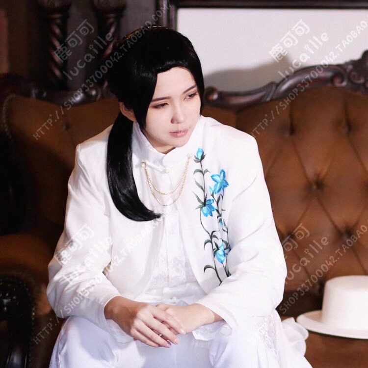 中国拟人老王NINI黑塔利亚APH一点红王耀cos假发男cosplay假发女