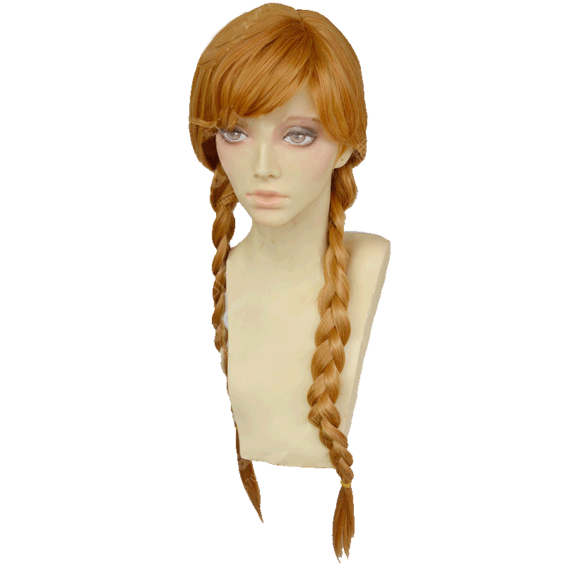 圣诞节新年冰雪奇缘2安娜Anna辫子盘发万用假发cos女长发cosplay