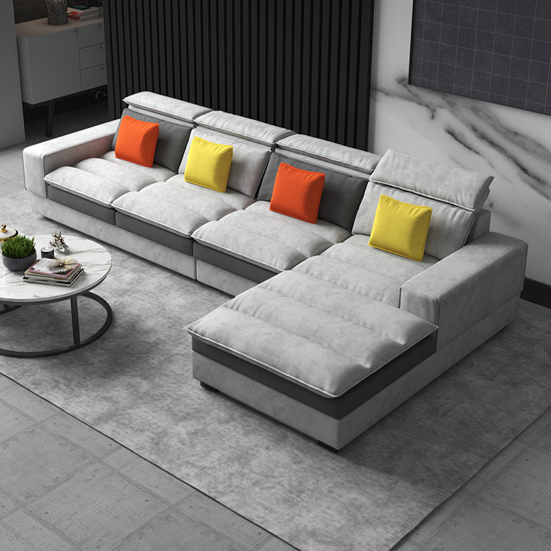 北欧乳胶布艺沙发简约现代小户型客厅纳米科技布沙发ins风家具210-封面