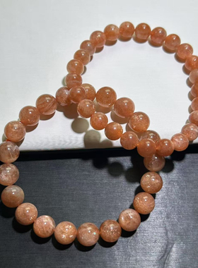 金太阳日光石太阳石手串橙月光手链月光石手串女款女士百搭时尚