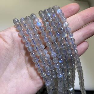 灰月光多圈手串月光石手链长石百搭蓝月光多圈小卡数月光石