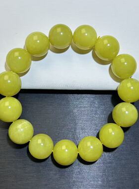 岫玉青提奶盖手串绿色女款岫玉手链青提岫玉手串岫玉素圈时尚轻奢