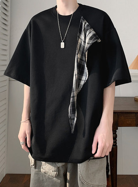 智快鱼bsija乔顿ushi素拼商场同款欧洲站2026新款男装男道短袖t恤