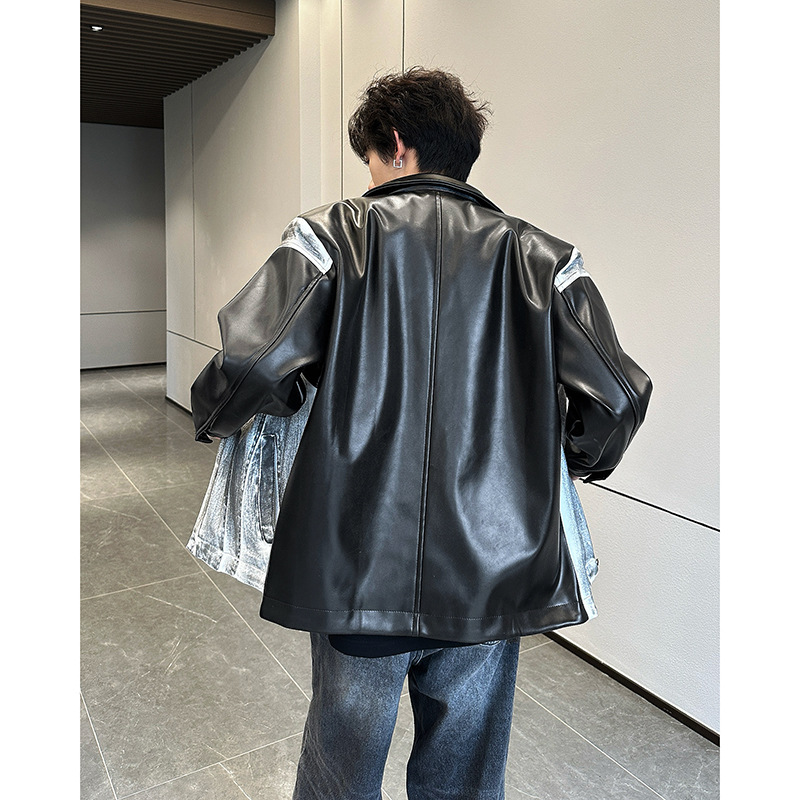 智快鱼港仔文艺花花正品公子ushi男装2025新款外套潮流高级感夹克