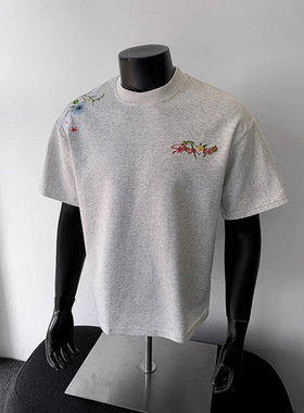 智快鱼bsija乔顿ushi素拼商场同款欧洲站2026新款男装利鲨短袖t恤