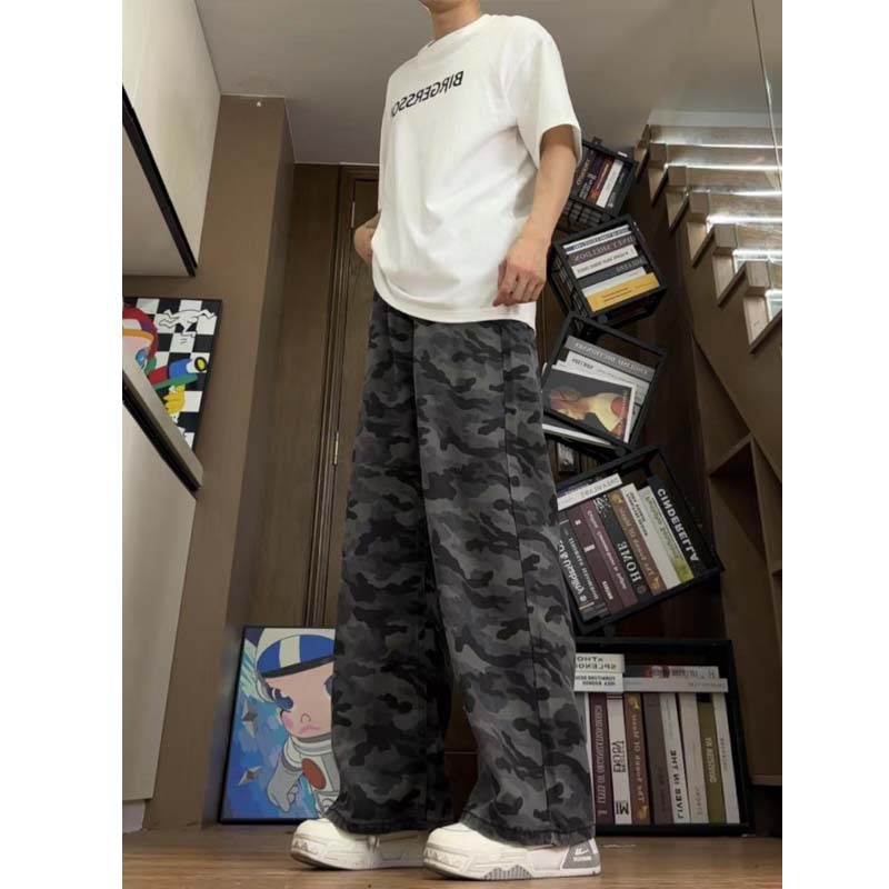 智快鱼单农潮流前线2025新款小魔怪青少年男装帅气学生潮流牛仔裤