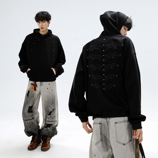 智快鱼潮牌ggvv高级感2025新款拓之风青少年男装帅气学生潮流卫衣