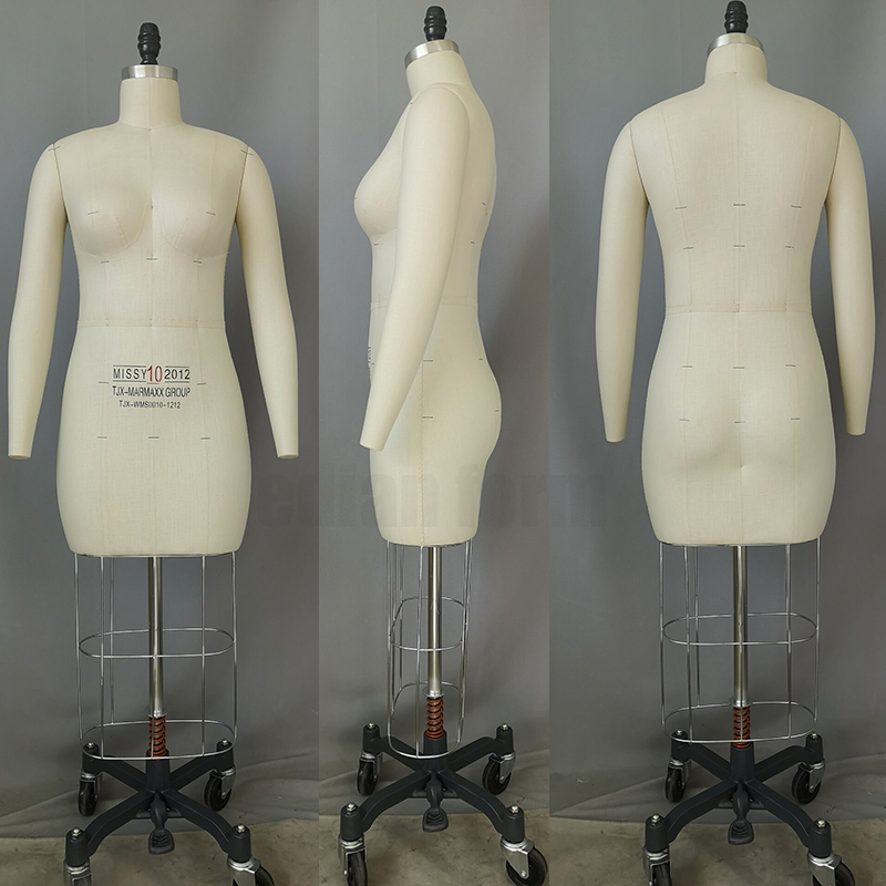 美标TJX女半身10码立裁模特 外单服装板房公仔裁剪定制立裁人台